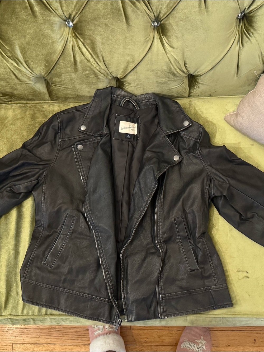 Universal Thread Black Leather Moto Jacket